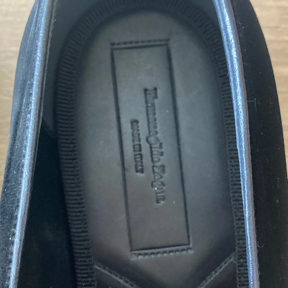 Ermenegildo Zegna Black Velvet Tassel Loafers